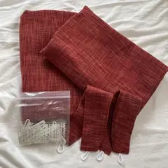 니토리 커튼, 2개 세트, 암막, 혼합 직조, 빨간색, 100 x 길이, 110