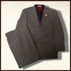 ◎90s Vintage ダブルセットアップ グレージュ 民族ブローチモード