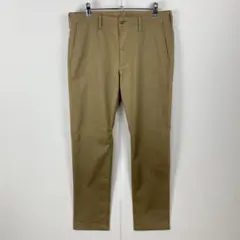 美品UNIQLO ユニクロ 防風ストレッチスリムフィットチノ 暖パン テーパード