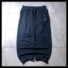 00s〜 NIKE バギー ワイド スウェットパンツ ネイビー L 刺繍ロゴ