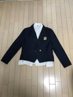 ネイビー ダブルブレストブレザーLサイズ　/白いシャツ　Lサイズ