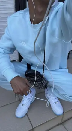 NIKE ナイキ セットアップ 水色 ブルー Mサイズ - メルカリ