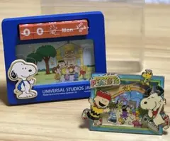 スヌーピーフォトフレーム 2点 ブロックカレンダー付き