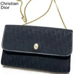 美品♡Dior　2WAY ショルダーバッグ トロッター チェーン ゴールド金具