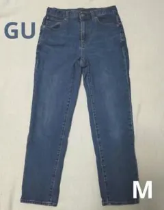 GU スリムテーパードアンクルジーンズデニム M