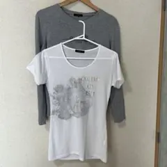 コムサイズム　COMME CA ISM　半袖TシャツM 半袖TシャツL　セットのサムネイル