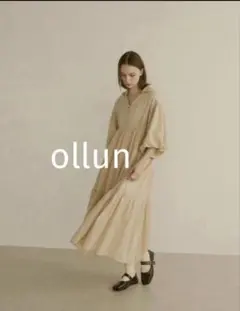 ollun』stripe tiered one-piece / cream - メルカリ