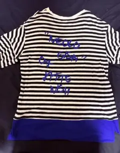 ボーダーTシャツ 半袖 青 黒 白 お兄系 Y2K