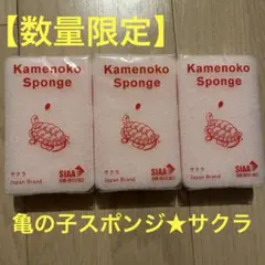 【数量限定】亀の子スポンジ　サクラ　３個セット