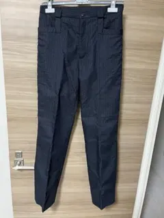ワコマリア Dormeuil ストライプ スラックス ネイビー 金ラメTYPE2