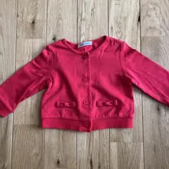 美品‼︎familiar 赤 コットンカーディガン 70