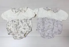 限定値下げ teteatete 花柄 半袖ロンパース 70cm 2点セット