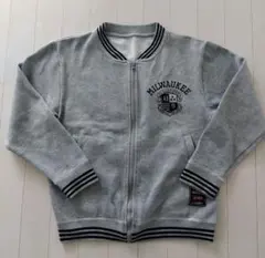 キッズ 　子供上着ジャケット グレー ブルゾントレーナー　150cm　男女