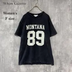 Whim Gazette ウィムガゼット ナンバリングTシャツ F ネイビーのサムネイル