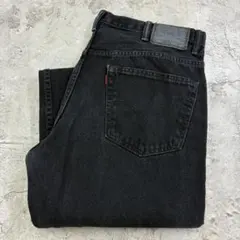 リーバイス　550　ジーンズ　W38　L34　ブラック　無地　古着　綿