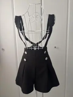 【evelyn エブリン】 ビジュー パンツ 黒