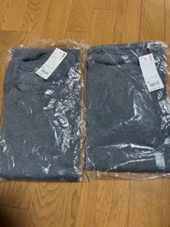 ユニクロ ソフトタッチクルーネックTシャツ(長袖)ダークグレー XL 2枚セット