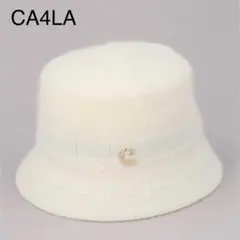 CA4LA　CHRISTOPHER2 アンゴラミックス バケットハット ホワイト