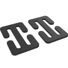 シートベルト　補助バックル 軽量 保護用品 2個入り　ブラック