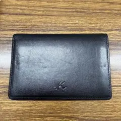 キタムラ 名刺入れ カードケース ネイビー レザー 赤ステッチ - メルカリ