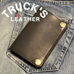 お札が折れない！ミドルトラッカーウォレット　2層 真鍮 ブラス 栃木レザー