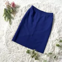 【INDIVI】美脚タイトスカート ブルー 36 美品 通勤 オフィスカジュアルのサムネイル
