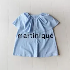 美品 マルティニーク 2万円 ビッグカラーブラウス ブルー martiniqueのサムネイル