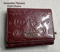 サマンササバサバプチチョイス　三つ折り財布　エナメル　ハート　スウィーツ柄