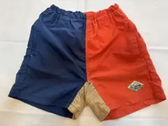 BREEZE ブリーズ ハーフパンツ 110 バイカラー 赤 ネイビー キッズ