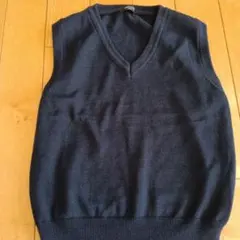 COMME CA ISM ネイビー Vネックベスト 160