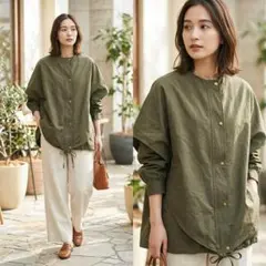 Spick and Span コットンノーカラー金ボタンブルゾン - メルカリ