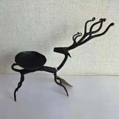 新品 MALAIKA マライカ 鹿 キャンドルホルダー 鉄製 小物置き