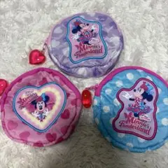 ミニーのファンダーランド　パルパルーザ ミニパル カプセルトイ　ミニーポーチ3個