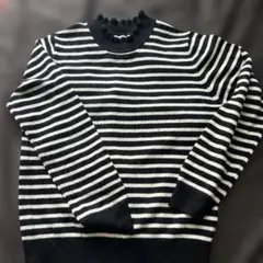 earth music & ecology M フリル付きニット