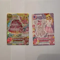 2枚 アイカツプレミアムカード エンジェリージェミニスカート 星宮いちご