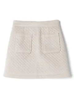 キルティング台形ミニスカート[kz205] GRL