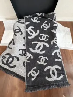 極美品】CHANEL ポンチョ ショール ココマーク カシミヤ100% グレー 