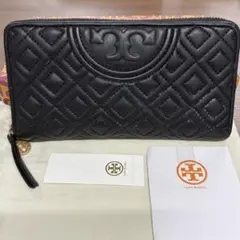 未使用】トリーバーチ マリオン フラットウォレット 長財布 ブラック