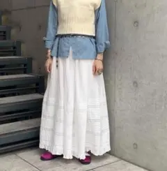 BEAMS BOY / コットン ローンタック ギャザースカートのサムネイル
