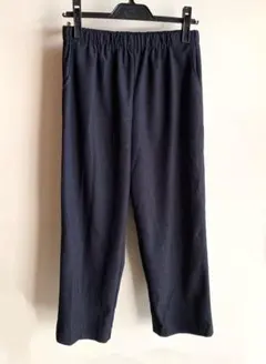 カジュアルボトムス パンツ ブラック 黒 ウエストゴム ポケット上品 シンプル②