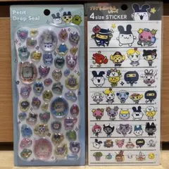 たまごっち　プチドロップシール　ステッカー　4サイズステッカー　2点セット