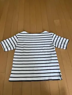 GU ボーダー 半袖Tシャツ ホワイト×ブラック