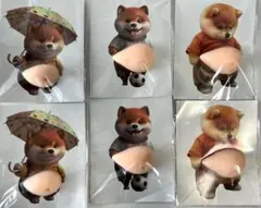 おなかぷにぷにシール 柴犬 マシュマロシール ぷくぷくシール６枚