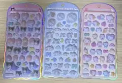 コットンパフィーシール　3枚セット