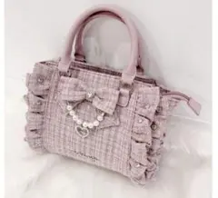 LIZLISA リボンビジューハートバック ピンク LIZ LISA Official Online Store Girly Fashion｜ Tokyo Kawaii Life