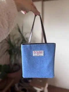 ハリスツイード　ブルーミニバッグのサムネイル