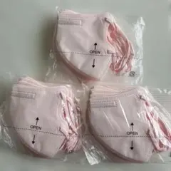 子供用不織布立体マスク 30枚入り 約13cm x 約10cm ピンク