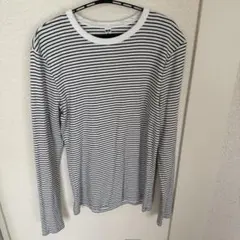 UNIQLO ソフトリブボーダークルーネックT 長袖Tシャツ Mサイズ