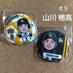 ソフトバンクホークス 山川 穂高 缶バッジ 若鷹ガチャ ２点セット