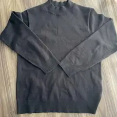 ハイネックニットセーター（黒・グレー）